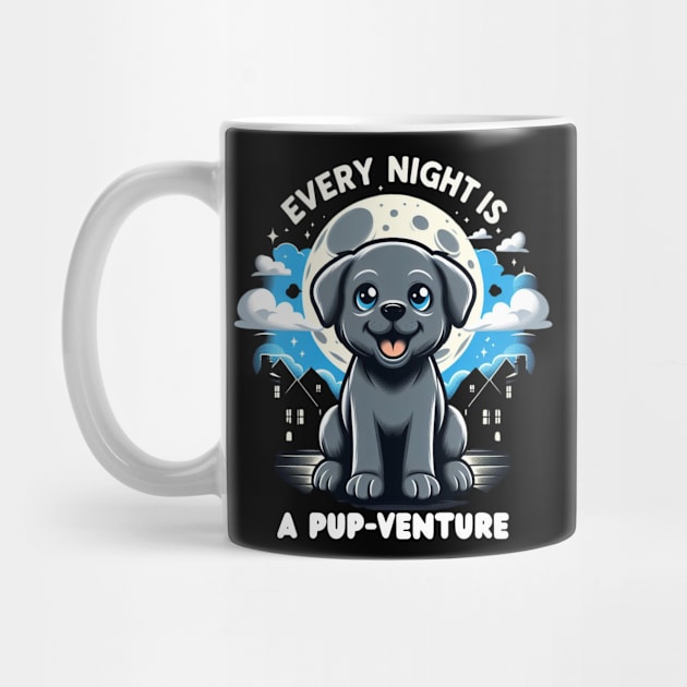 "Starry Pup Adventures - Every Night's a New Tale" by WEARWORLD